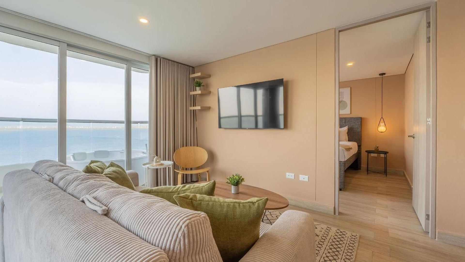 Oc1605 Vista Increible Jacuzzi Priv Cielo Marrelax Apartamento Cartagena